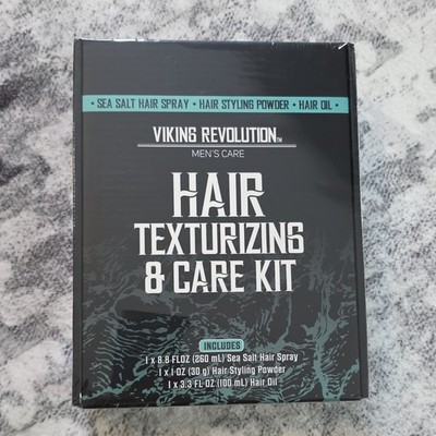 Viking Revolution Men's Care Texturizing Kit Sea Salt Spray Powder Hair Oil