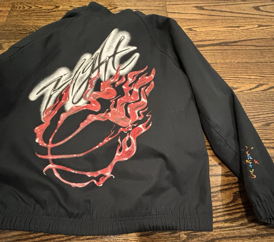 Auténtica chaqueta tejida Travis Scott Cactus Jack x Jordan grande para hombre Foto 3 de 4