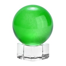 40mm/1.6 Inch K9 Crystal Glass Ball with Stand Solid Crystal Ball Green