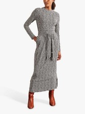 Boden Tiered Hem Long Sleeve Pockets Cara Midi Dress Ditsy Floral Cottagecore 12