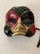 Vintage Hand Painted Paper Mache Mask