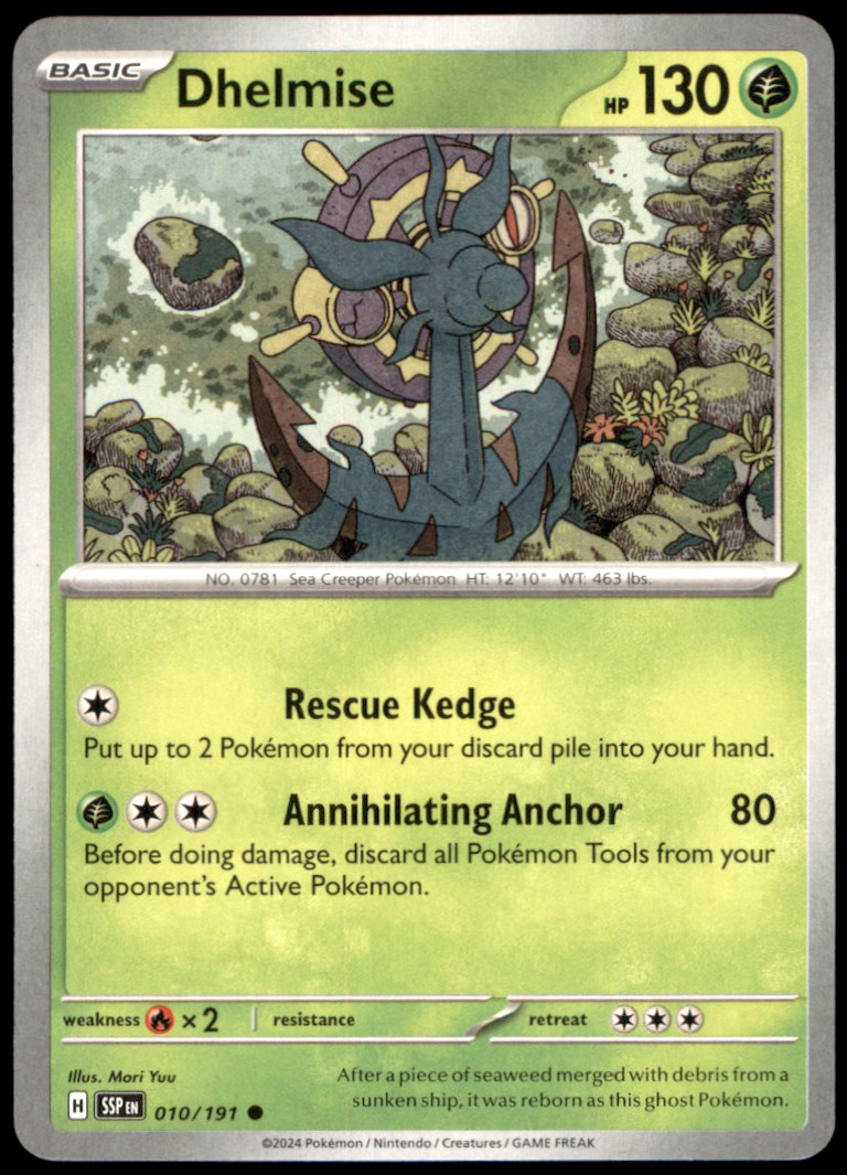 Dhelmise 010/191 SV08: Surging Sparks Regular LP Pokemon TCG