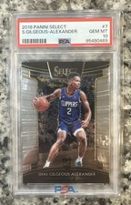 2018 Panini Select Shai Gilgeous-Alexander #7 Concourse Rookie RC PSA 10! 🏆🏆🏆