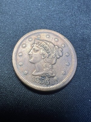 Braided Hair Large Cent Coin XF E153 UQWNM