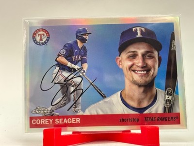 2025 Topps Chrome Platinum Corey Seager #155 Refractor Rangers