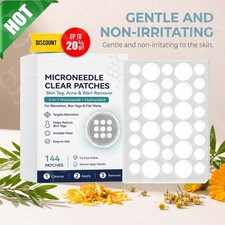 Curalona Microneedle Patches 144pcs, Skin Tag Wart Acne Remover Patches 20 OFF