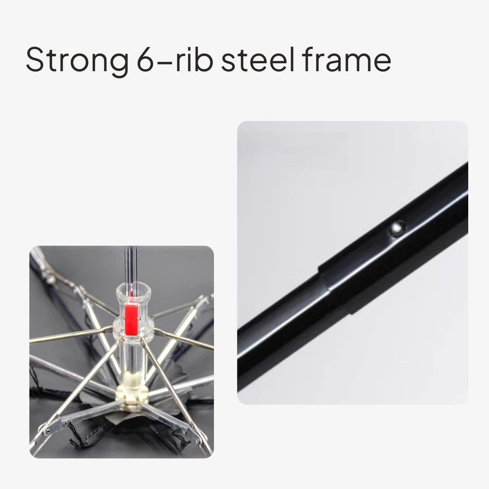 Ultra Mini Paraguas UV de 5 Pliegues, Portátil Sol y Lluvia Foto 4 de 4