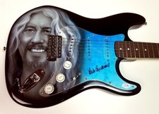 Arlo Guthrie Signed Autographed Custom Airbrushed Guitar ACOA