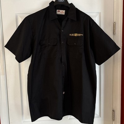 Dickies Crown Royal Championship Racing Black Button Short Sleeve Shirt Size 2XL