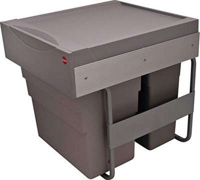 Hailo Easy Cargo 50 Double Pull-Out Waste Bin - Soft-Close, 49 L Capacity (30L+1