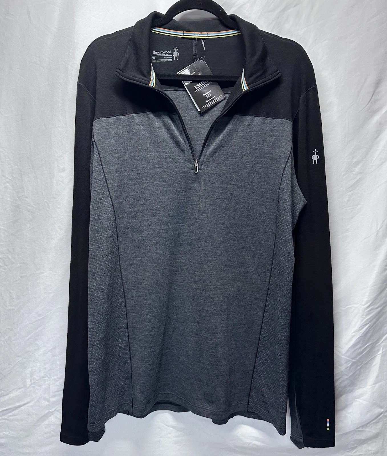 Smartwool Merino Sport 250 Long Sleeve 1/4 Zip Base Layer Mens X-Large New NWT