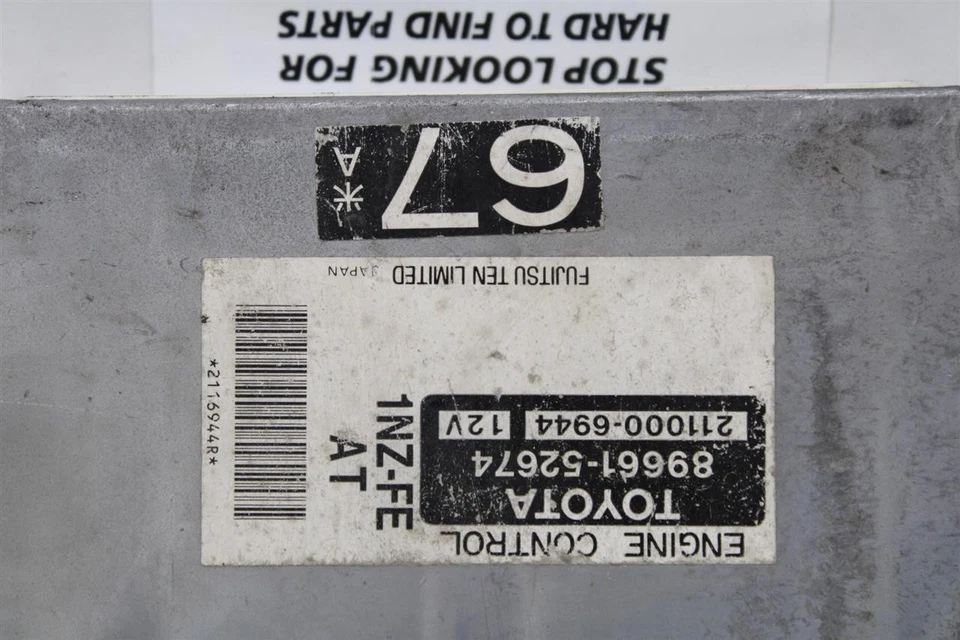 Computadora ECU ECM TOYOTA ECHO 2001 01 AUTO 8966152674 1400342 Foto 4 de 4