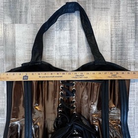 HourGlass Corsetry Corset Womens Leather Size 4XL Bronze Black Leather Heavy