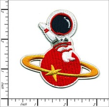 26 Pcs Embroidered Iron on patches Astronaut on Red Planet 70x67mm AP038fH