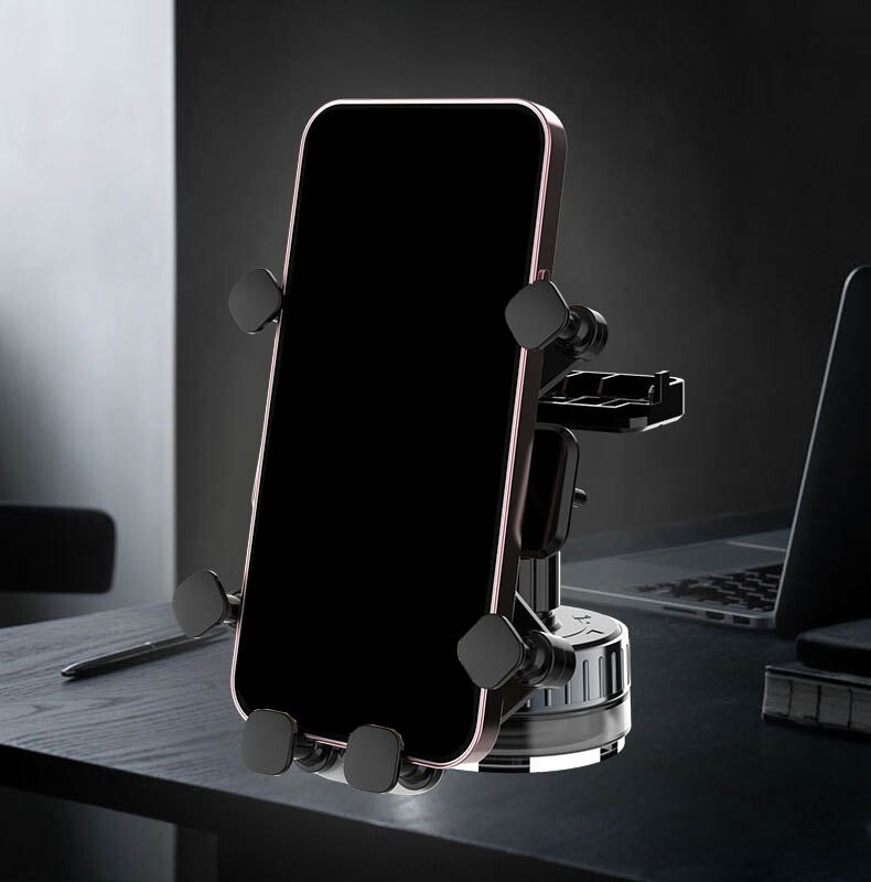 Convenient Car Phone Mount with Strong Grip and Adjustable Viewing Angle-image