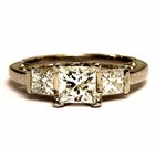 18K White gold 1.28ct princess diamond VS2 H AGS certified engagement ring 5.1g — photo 2