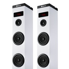 Ngs 50w Wireless Bt Tower Speaker & Stereo Output & Remote Control Skycharmwhite