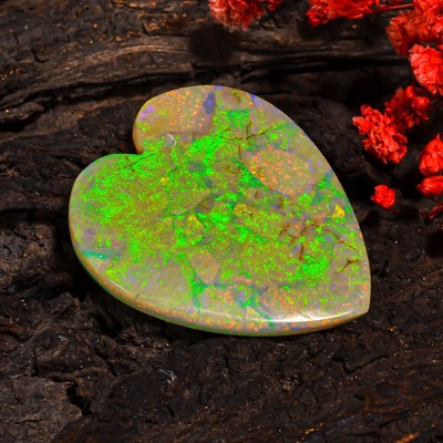 Monarch Opal Sterling Fine Opal Fancy 42X37X4 MM 36.00 Cts. KR43-4