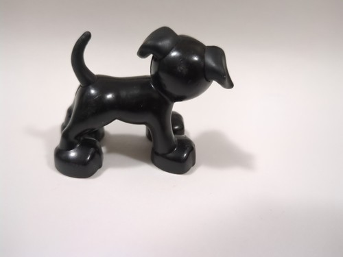 Lego Duplo Black Dog Puppy Figure Pet Animal Replacement Minifigure Miniature - Picture 3 of 4