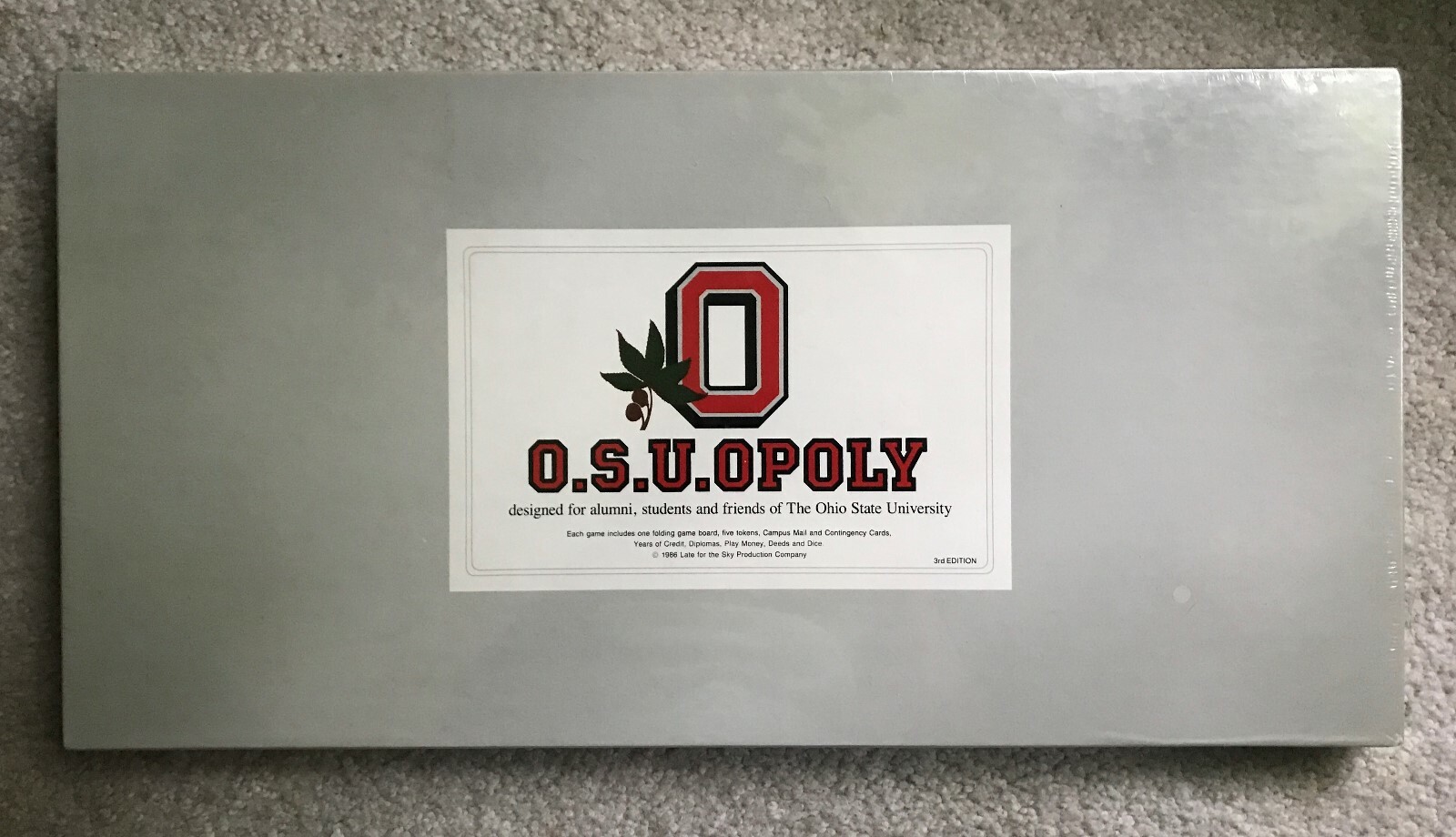 Vintage 1986 O S U Opoly Ohio State Buckeyes Monopoly Brand New Factory Sealed Ebay