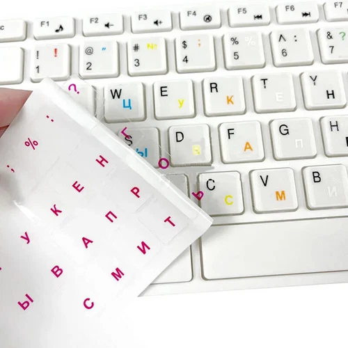 Universal Russian Transparent Keyboard Stickers For Laptop Letters