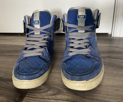 RARE Supra Vaider High Patent Blue/Silver Size 13 Supra Shoes