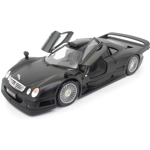 1998 MERCEDES BENZ CLK-GTR STREET VERSION MATTE BLACK 1:18 SCALE