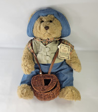 Vintage Russ Timeless Teddies Bigfoot Fishing Bear Clothes And Basket With Tags