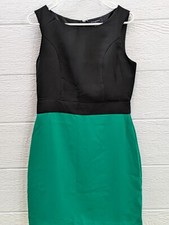 Banana Republic - Black & Green color block Dress Size 8