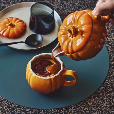 Le Creuset 2024 Halloween Pumpkin Gravy Boat, Mug 400ml Marronnier