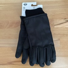 Dockers Mens Gloves Black Lined for Warmth Touchscreen Large NEW