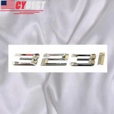 Chrome Silver 323i Rear Trunk Nameplate Emblem Badge Numbers Decal For 323 i