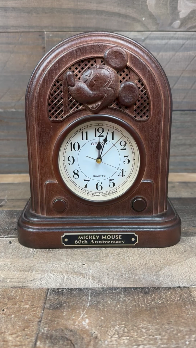 VTG 1987 Seiko Quartz Mickey Mouse 60th Anniversary Table Clock | eBay
