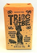 Perfectly Posh ~ TRIBE VIBE ~ TRADITIONAL AFRICAN BLACK SOAP 5.5 oz