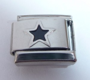 Black Star Italian Charm Stars Night Sky Space 9mm Fits Classic Bracelets E124 Ebay