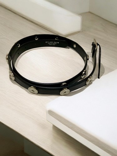 DYLAN KAIN - The Marais Belt - Black & Silver - 100% Leather - Sz Sml - Picture 11 of 14