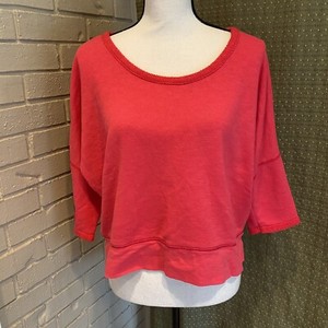 Aerie cropped sweater sweatshirt Pink Slouchy Comfy Oversized Fall sz Large | eBay