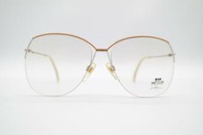 Vintage Metzler 0826 173 Light Brown White Half Rim Glasses Frame NOS