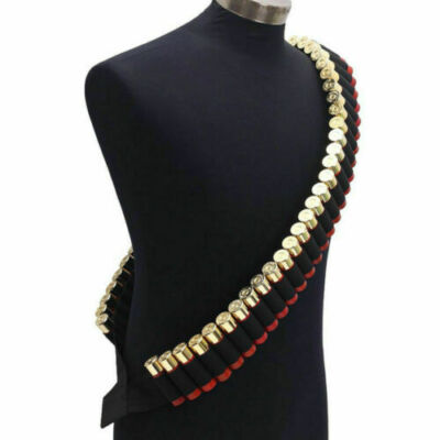 Hunting Shotgun Shell Munition Bandolier Holster Gürtel Für 50 Round 12 / 20GA