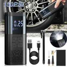 150 PSI Air Compressor Tire Inflator Fits Car Moto Bike Tires Air Pump Portable