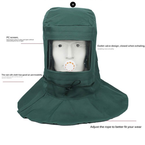 2Pcs Sand Blasting Hood Cap Shawl Cap Sandblaster Mask Anti-dust Hood Protective - Picture 3 of 12