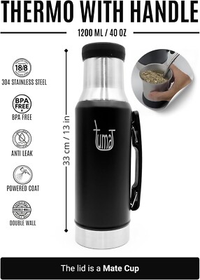 Set Completo Yerba Mate | Thermos, Zucca In Acciaio E Bombilla | Acciaio Inossidabile 304 | Ideale Per Regalo O Uso Quotidiano - Foto 12