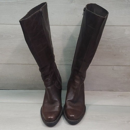 Born Women Leather Tall Heels Boots shoes s 6 - Picture 3 of 13