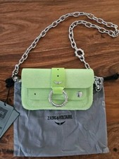 Zadig & Voltaire Kate Wallet Embossed Iguana Leather Crossbody Handbag $598, New