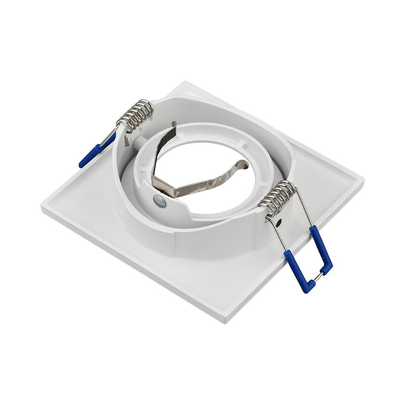 Fixation spot encastrable carré blanc BRAYTRON Tetra-E3 orientable plafond