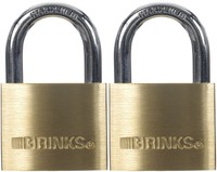 Brinks 161-40202 40mm 1-9/16-inch Solid Brass Padlock, 2-pack Brinks 161-40202 40mm 1-9/16-inch Solid Brass Padlock, 2-pack