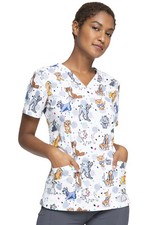 Lady and the Tramp Cherokee Scrubs Tooniforms Disney V Neck Top TF738 LACD