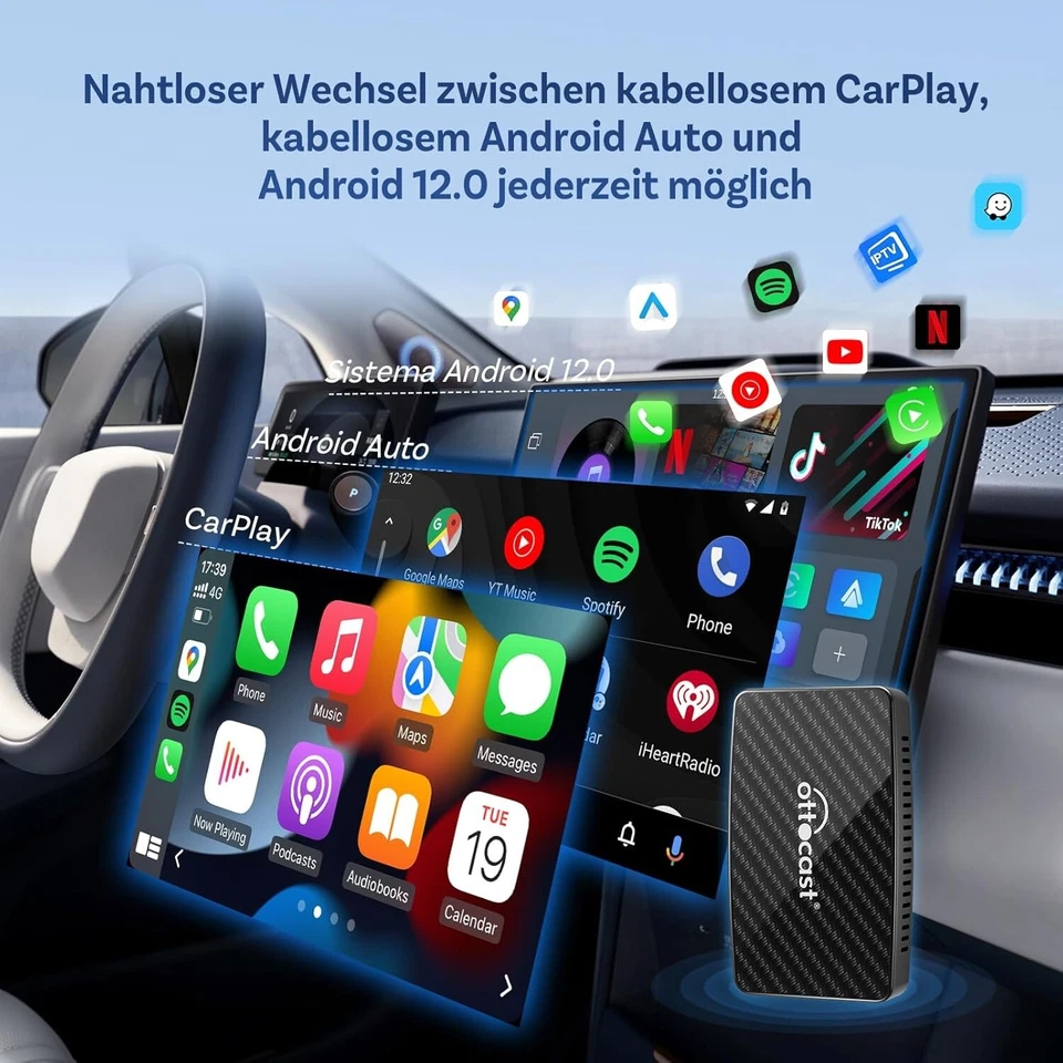OTTOCAST Play2Video Pro AI Box 5 APP Youtube Wireless CarPlay Android Auto - Bild 4 von 4