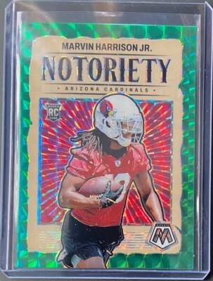 2024 Panini Mosaic Marvin Harrison Jr Notoriety Green Mosaic Prizm