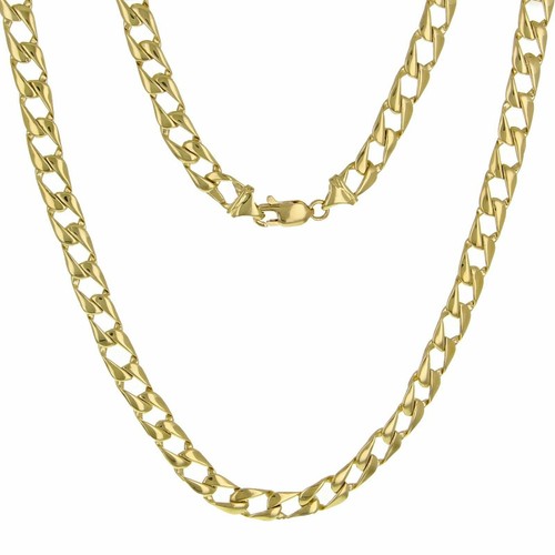 10k Yellow Gold Solid Flat Cuban Link 